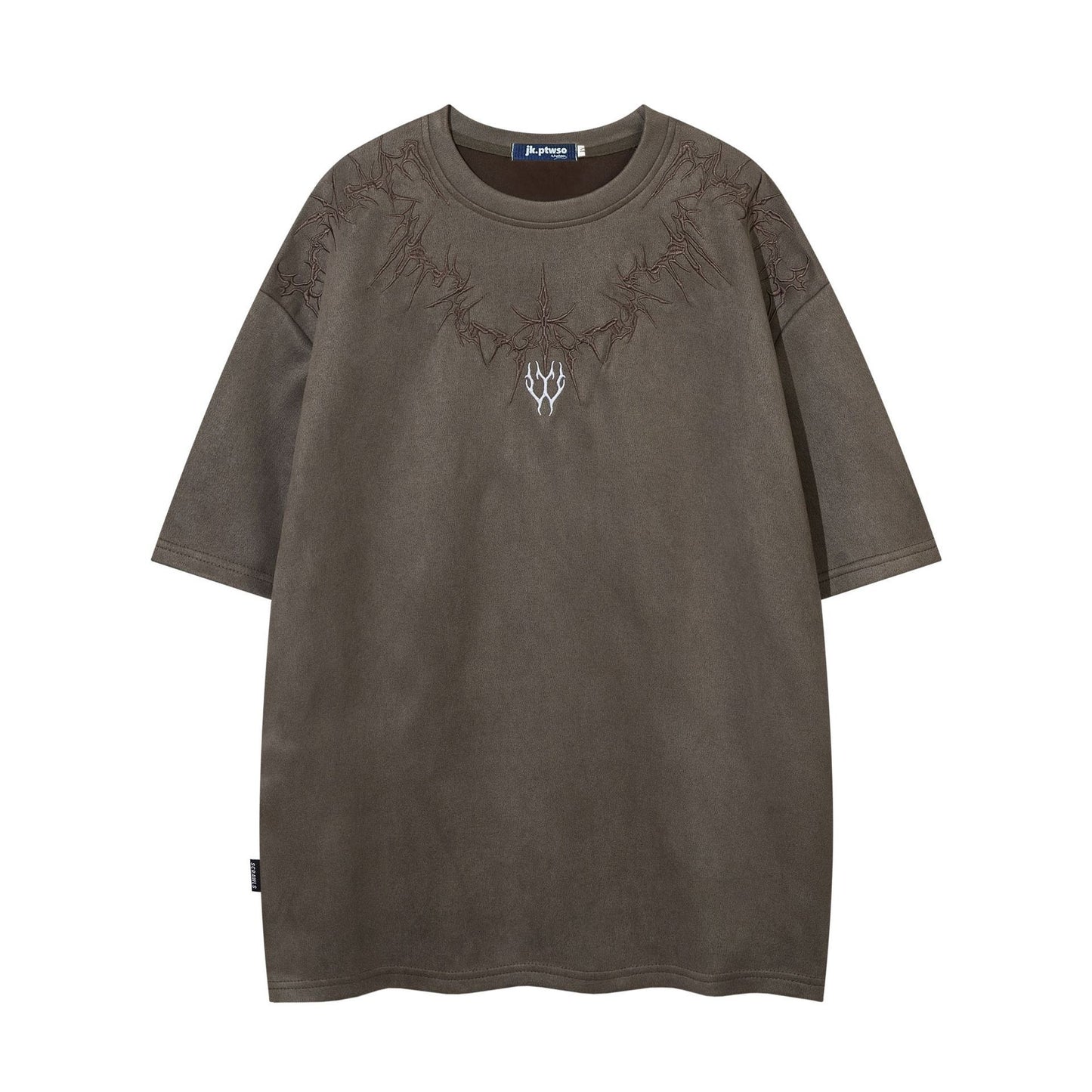 Summer New Dark Thorns Heavy Embroidered Short Sleeve