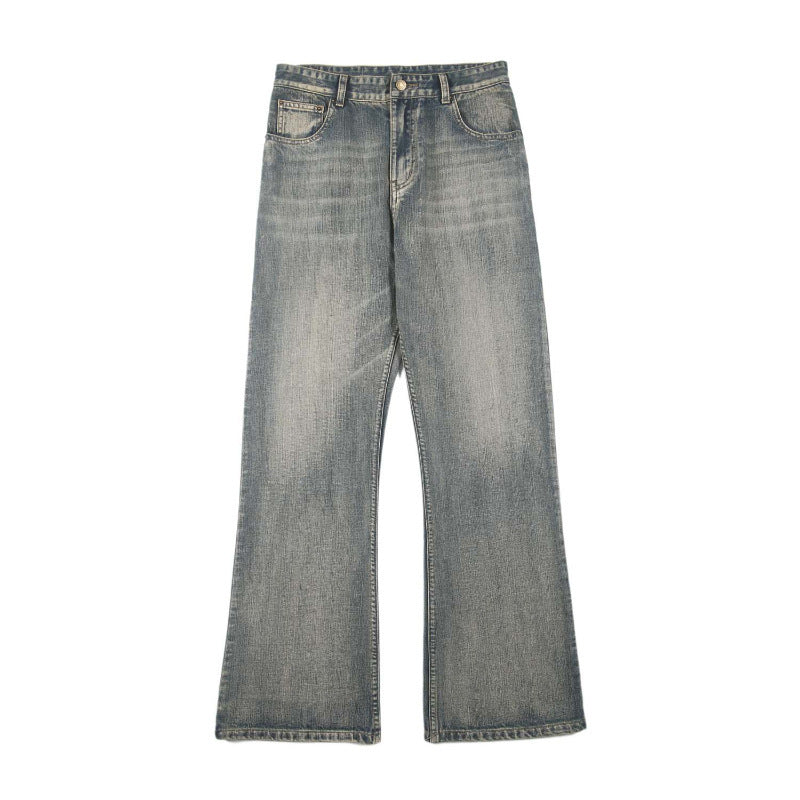 American Retro Heavy Industry Washed Bootcut Trousers