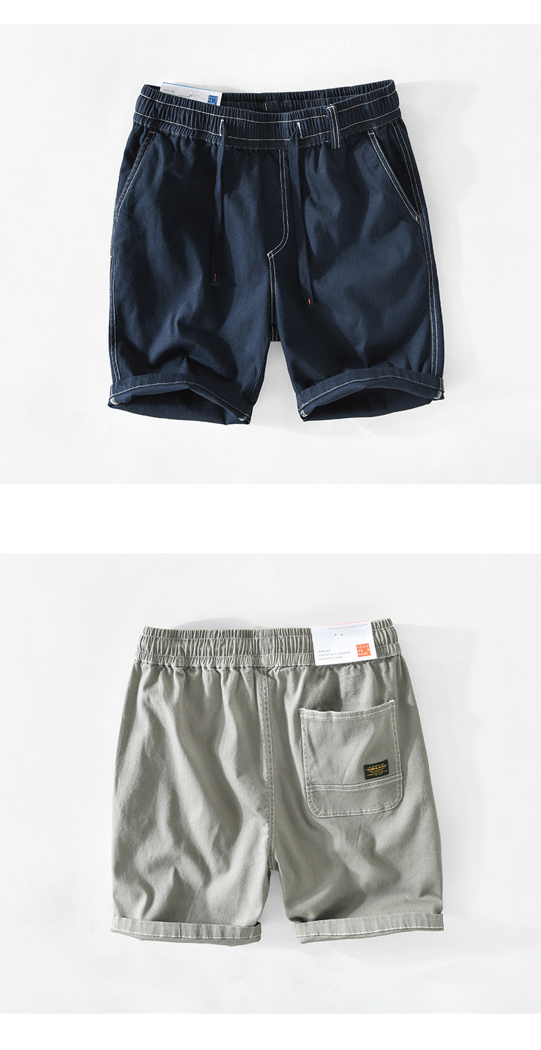 Men's Pure Color Cotton Casual Shorts