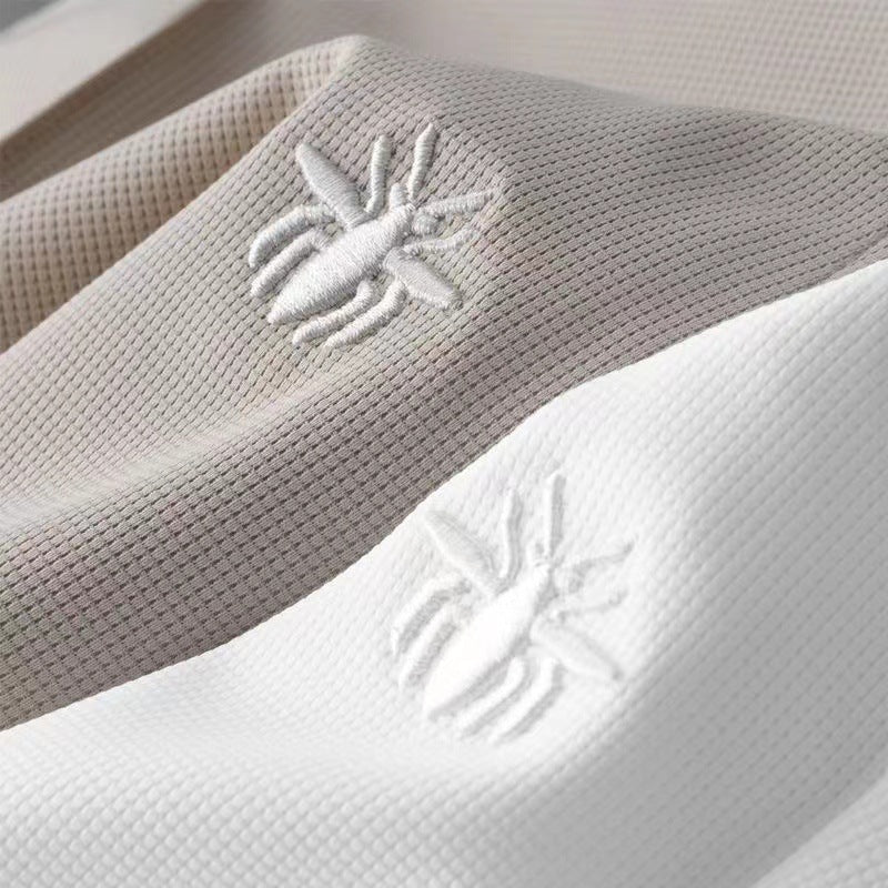 Fashion Ice Silk Pants Men's Waffle Embroidered Sweatpants
