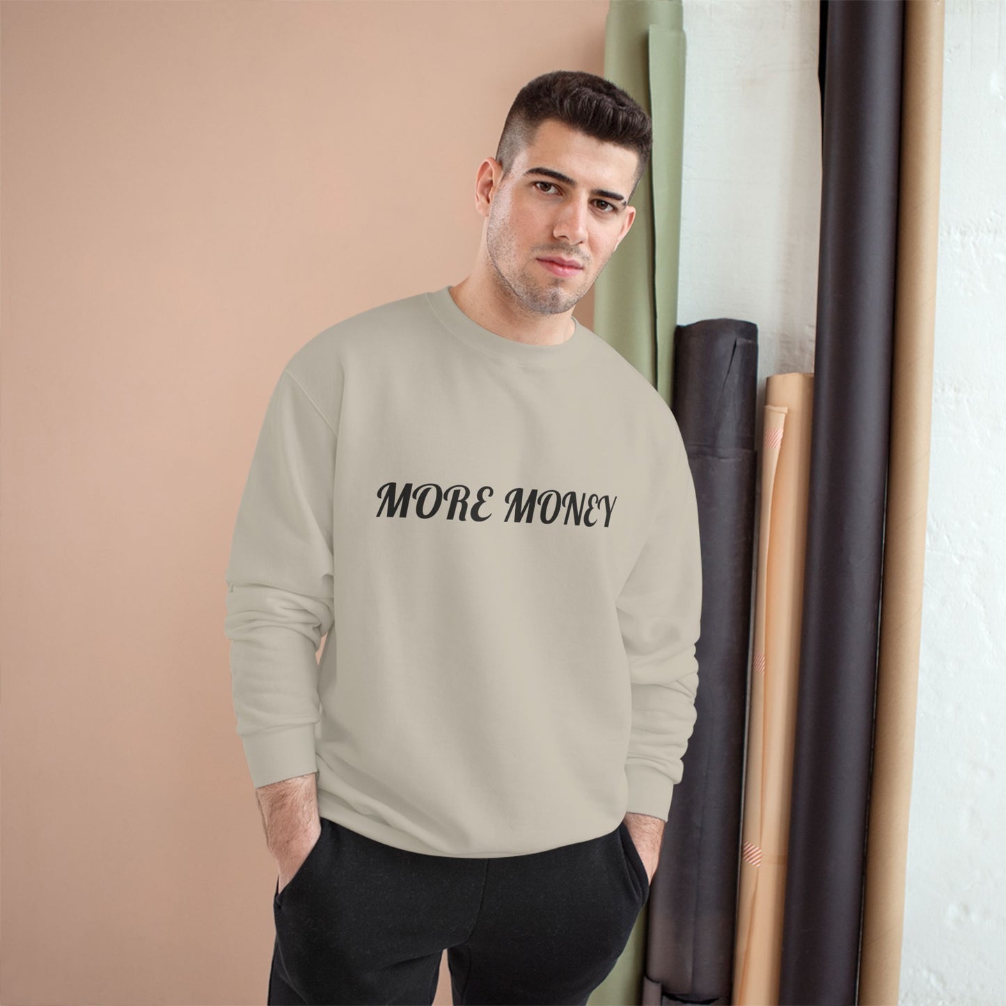 More Money Champion Sweatshirt | Floral Art Design | Streetwear Style