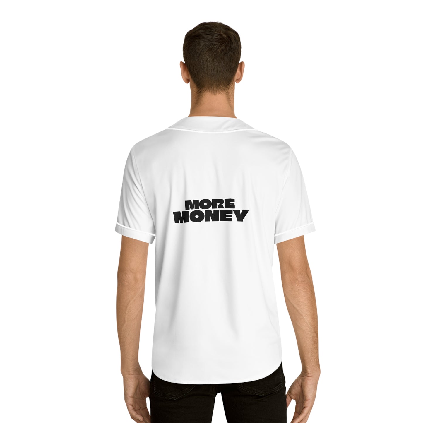 Men's Baseball Jersey - Casual Athletic Wear with 'More Money' Design