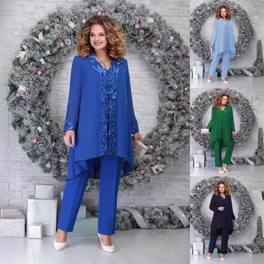 Embroidered Elegant Commuter Slim-fit Suit