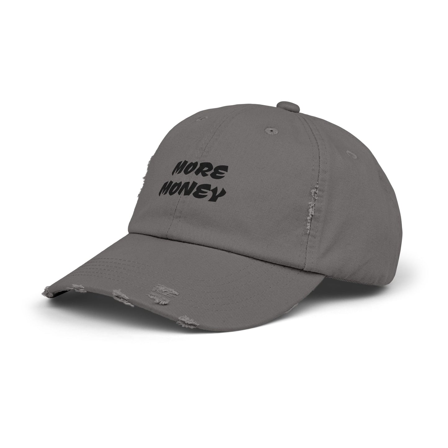 Unisex Distressed Cap - More Money Fashion Hat for Everyday Style