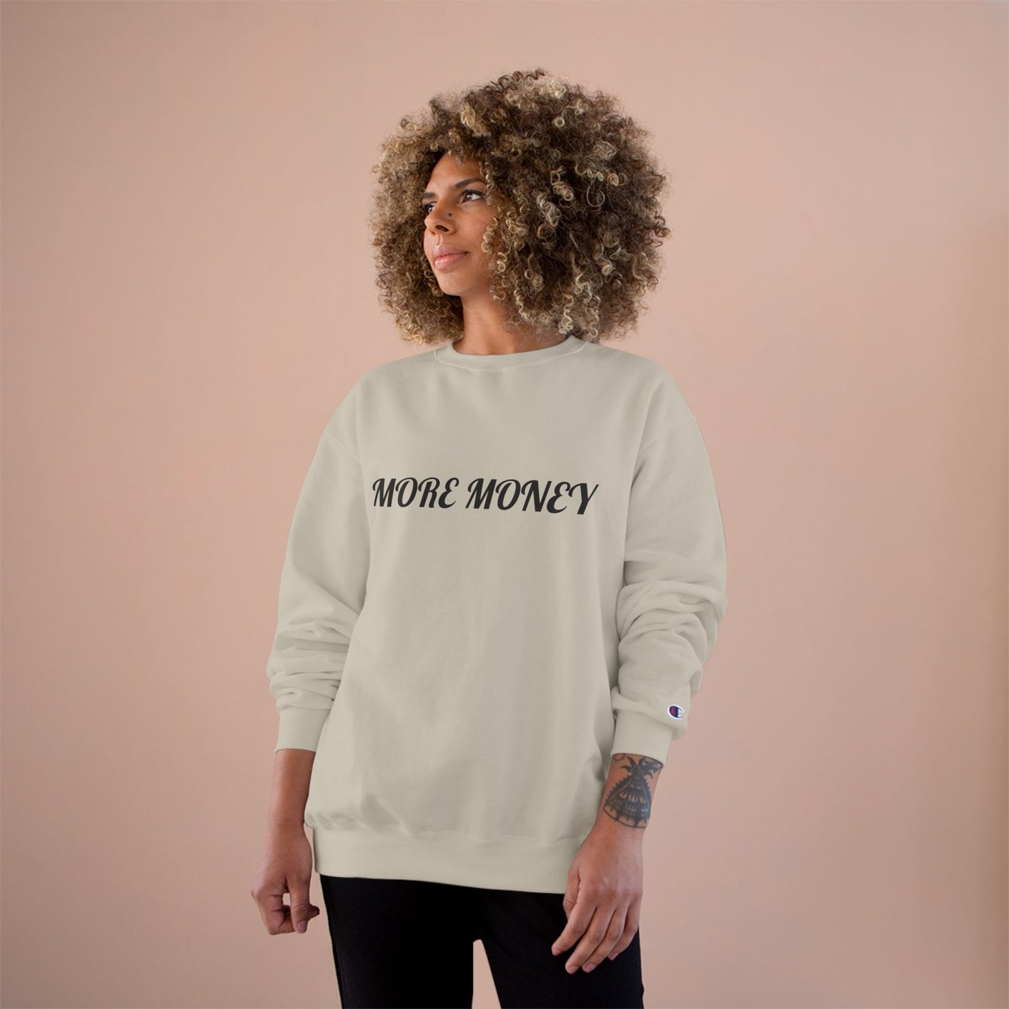 More Money Champion Sweatshirt | Floral Art Design | Streetwear Style