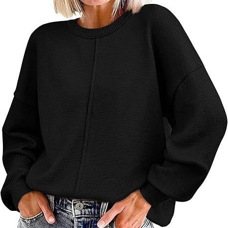 Simple Women's Top Round Neck Solid Color