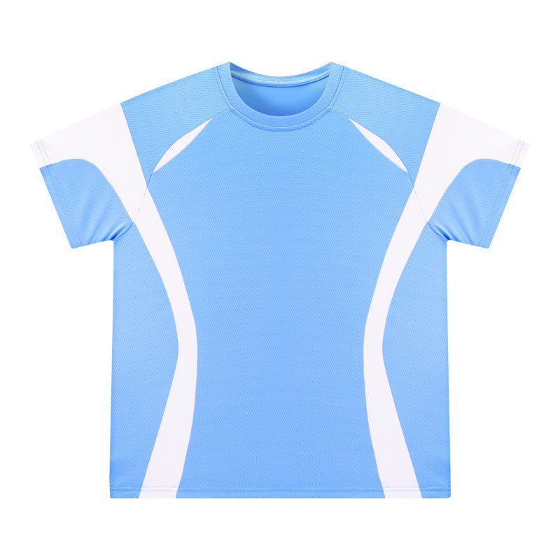 American Retro Color Contrast Patchwork Thin Short Sleeve