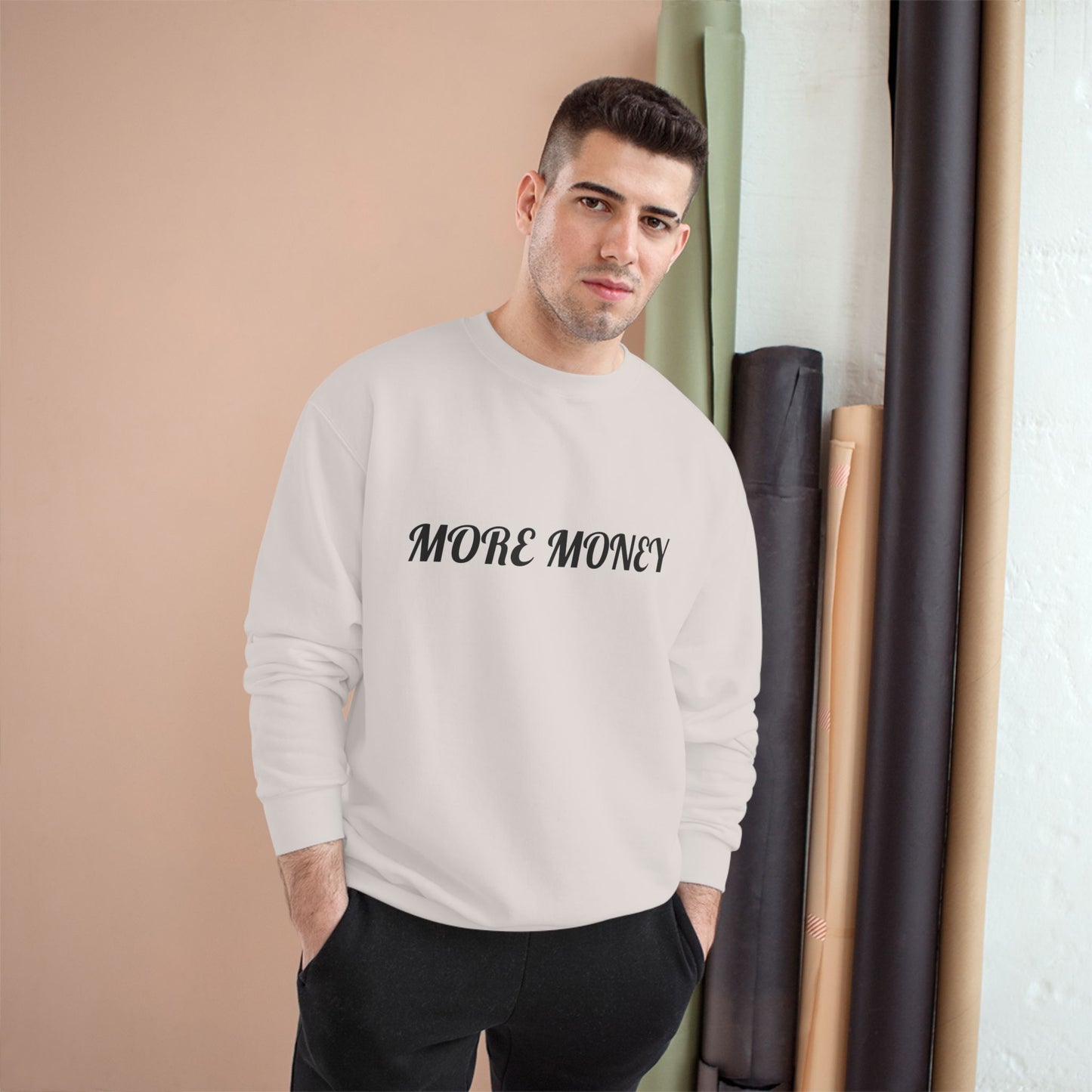 More Money Champion Sweatshirt | Floral Art Design | Streetwear Style