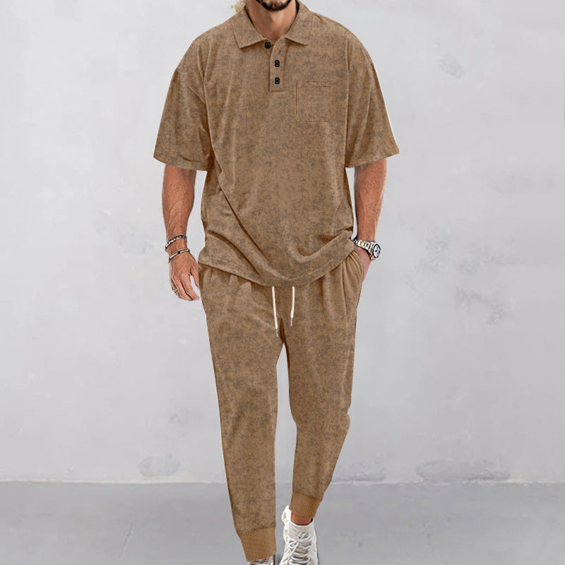 Twill Old Fried Flower Men's Suit