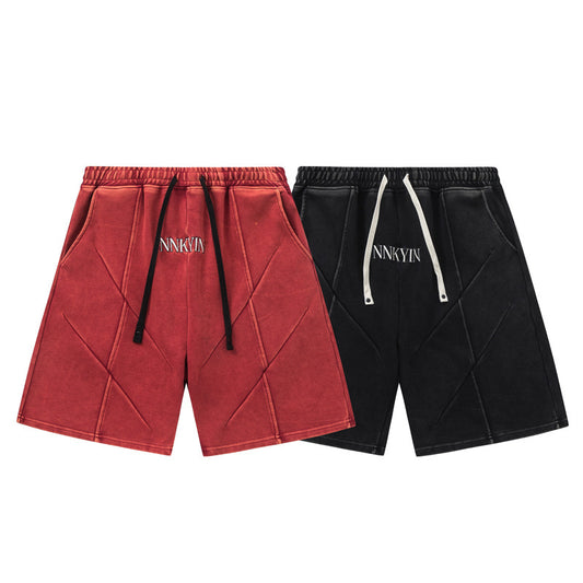 Embroidered Loose Drawstring Shorts