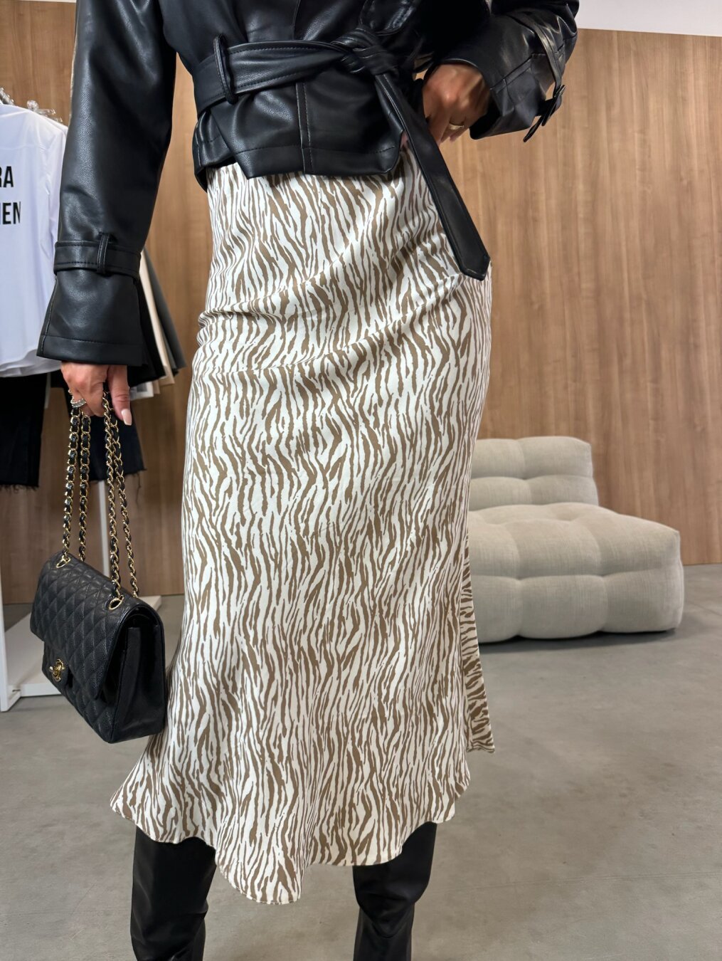 Fashion High Waist Print Women's Skirt