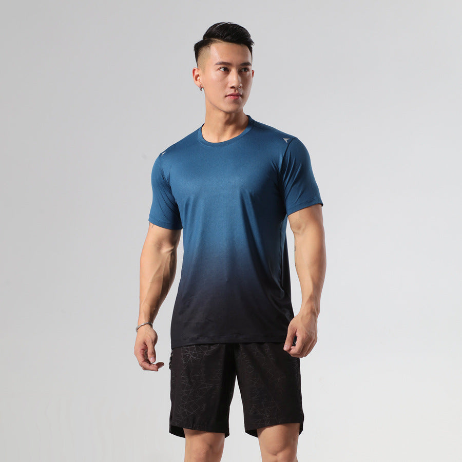New Workout Sweat Breathable Stretch Sports Quick-drying Top Sports Short Sleeve