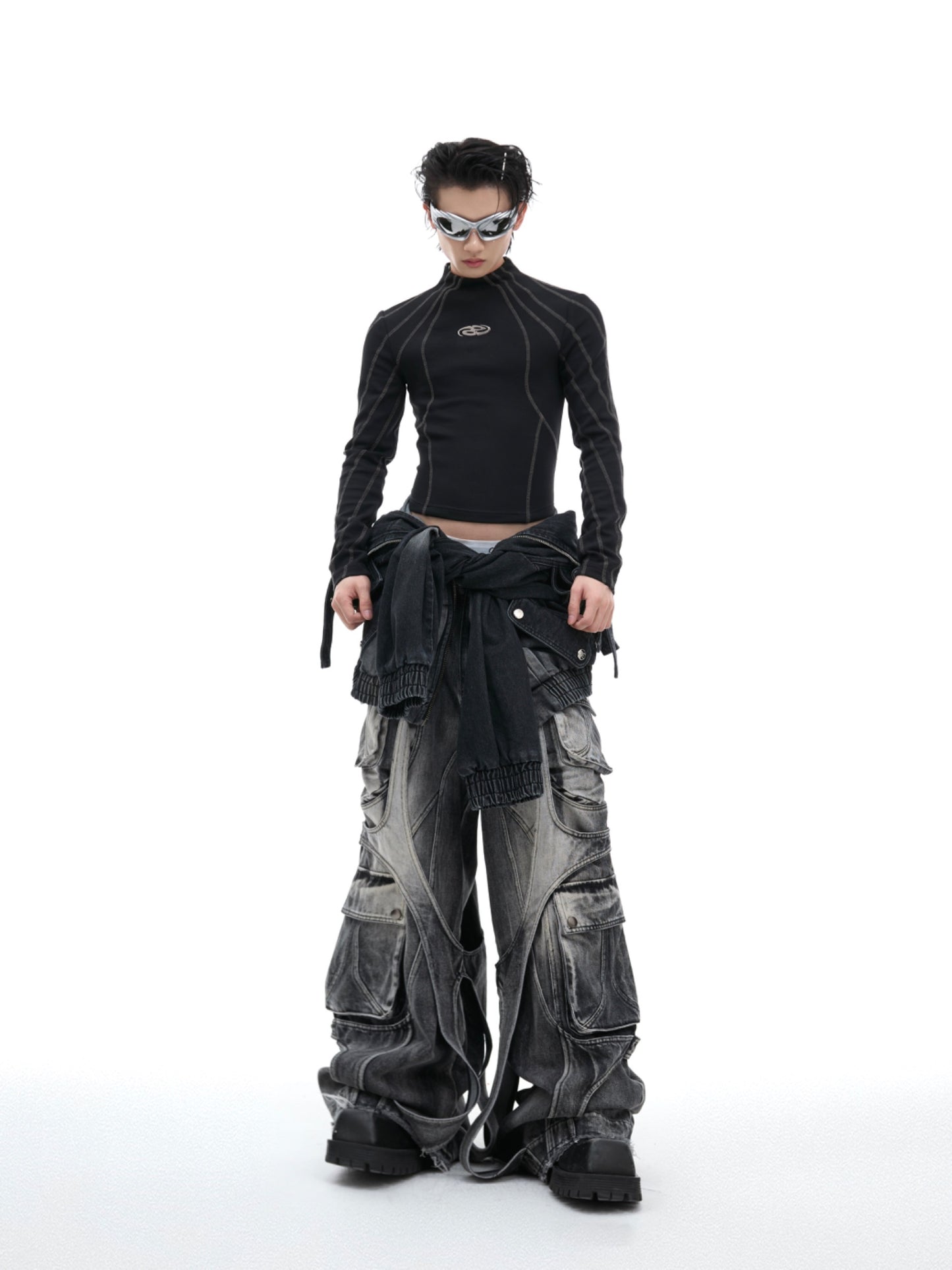 Slim-fit Half-turtleneck T-shirt Top