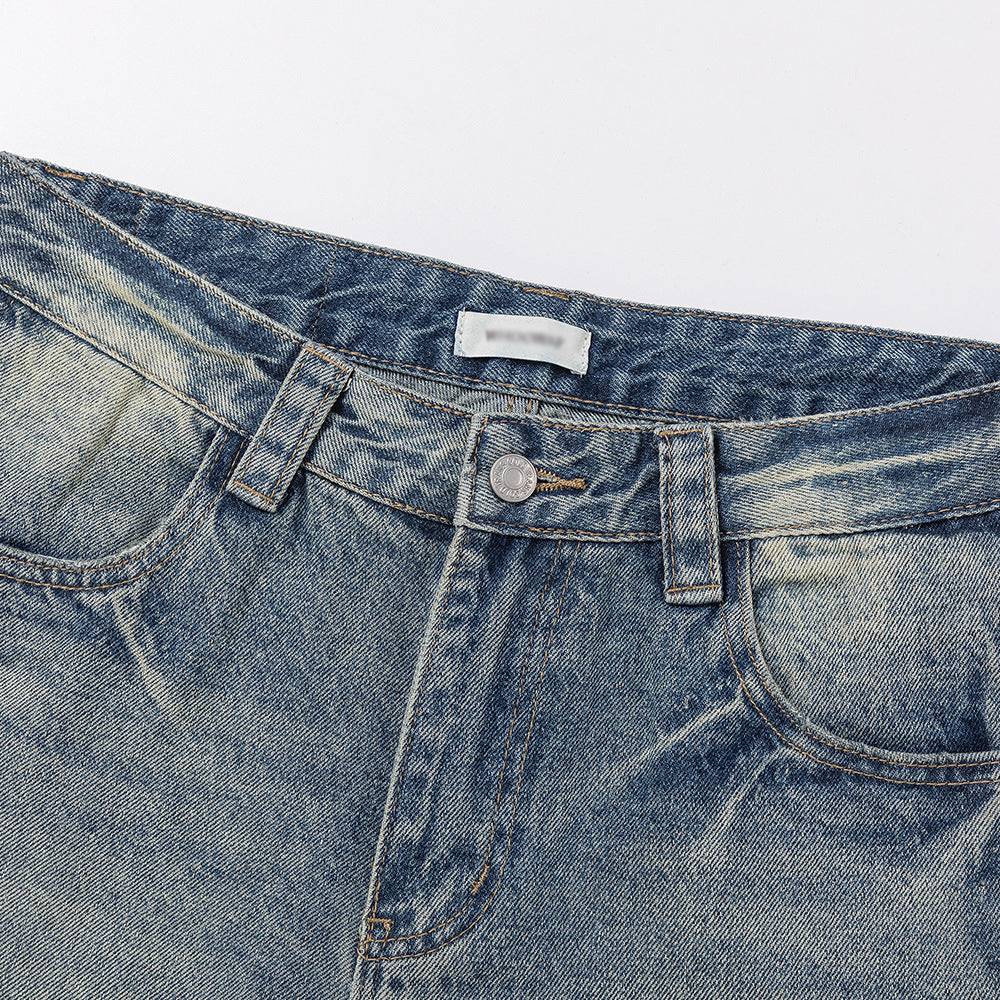 Men's American Washed White Jeans