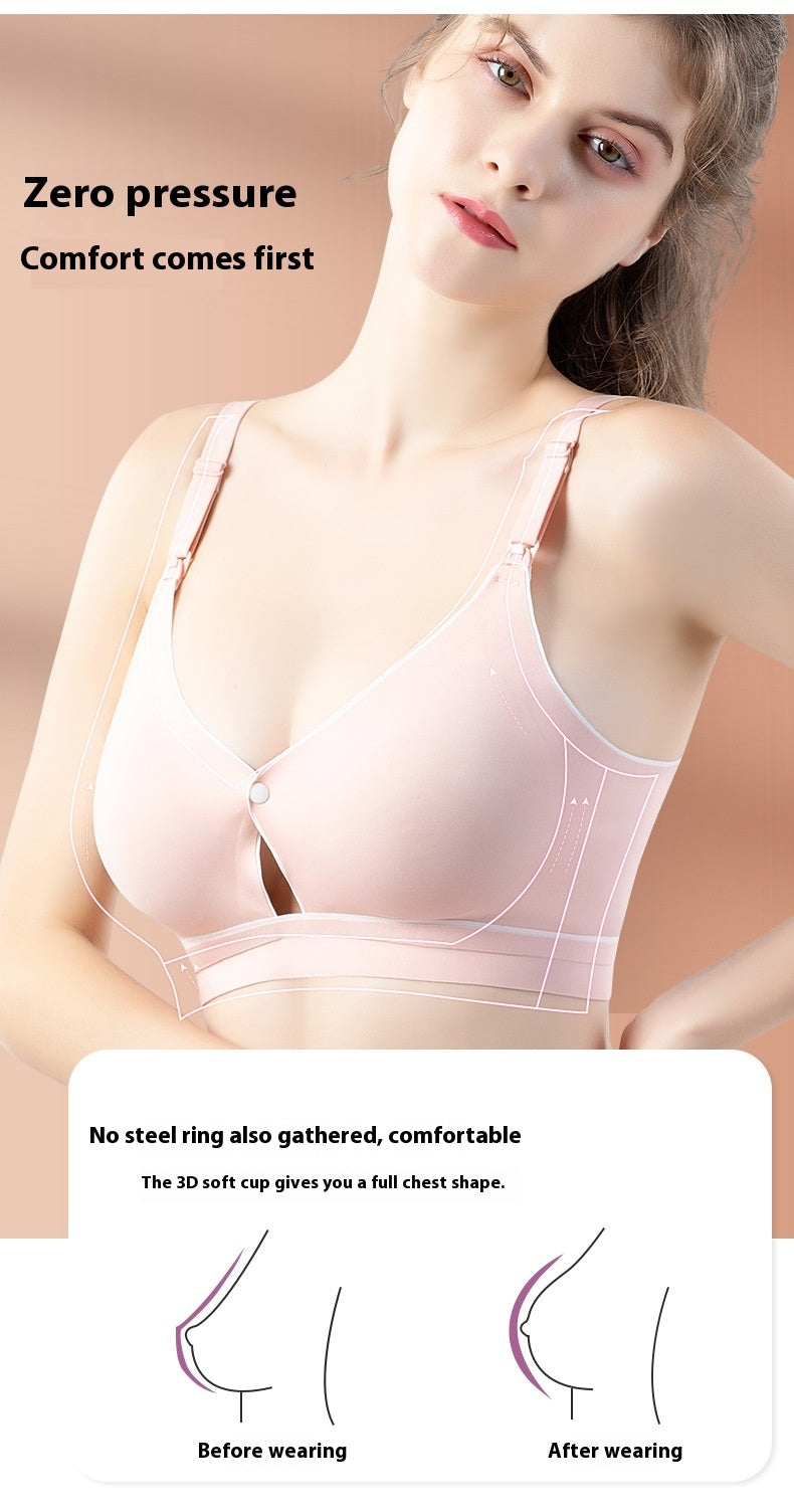 Pregnant Women's High Elastic Seamless Nursing Bra