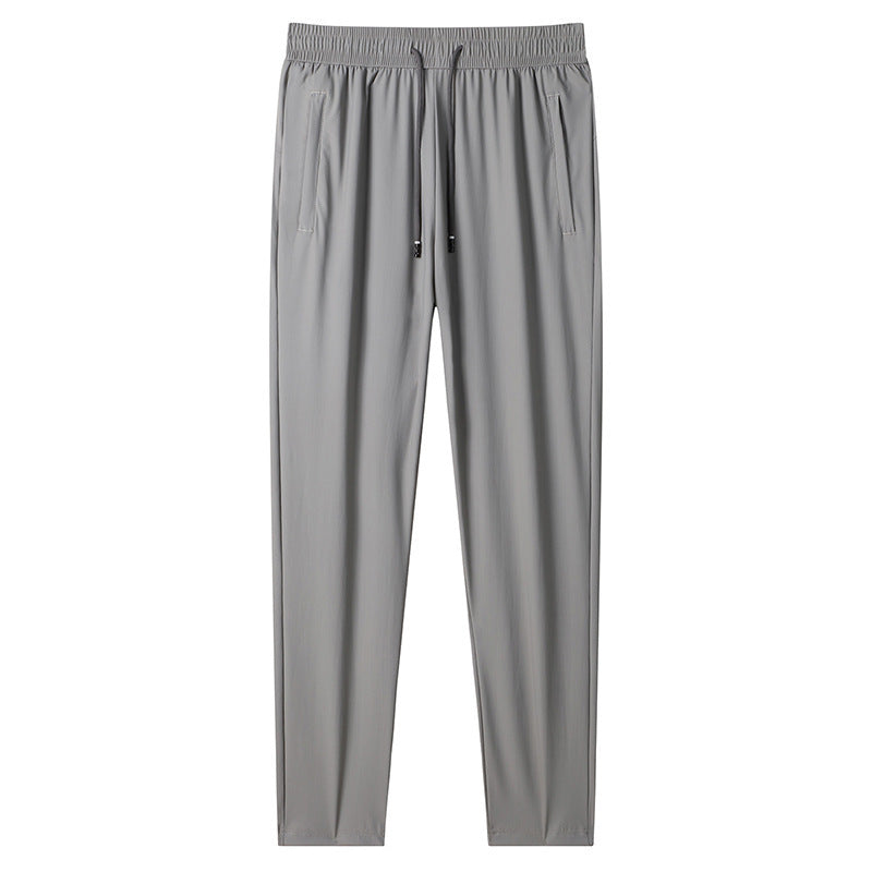 Summer Ice Silk Loose Elastic Sports Pants