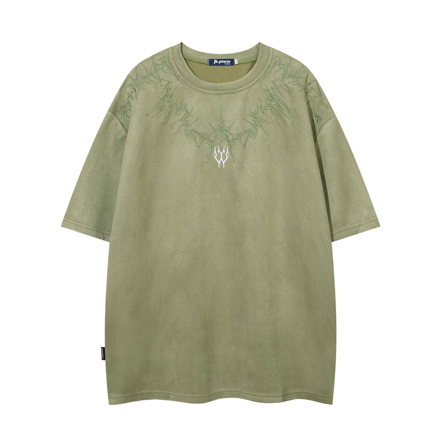 Summer New Dark Thorns Heavy Embroidered Short Sleeve