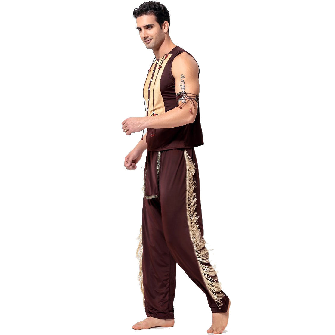 Men's Indian Halloween Costume German Bavarian Beer Uniform Alps Mountain Clothes