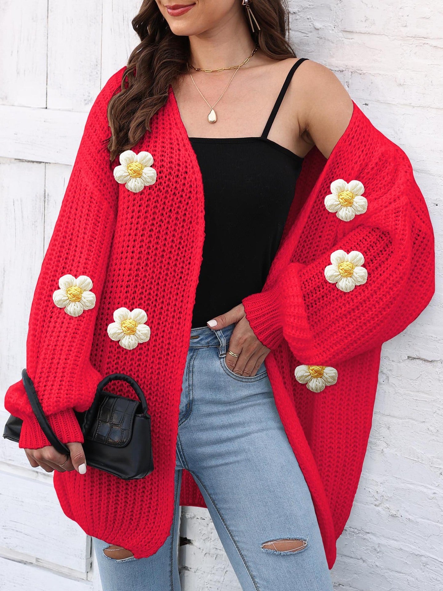 Women's Thick Coat Thick Needle Woven Sweater