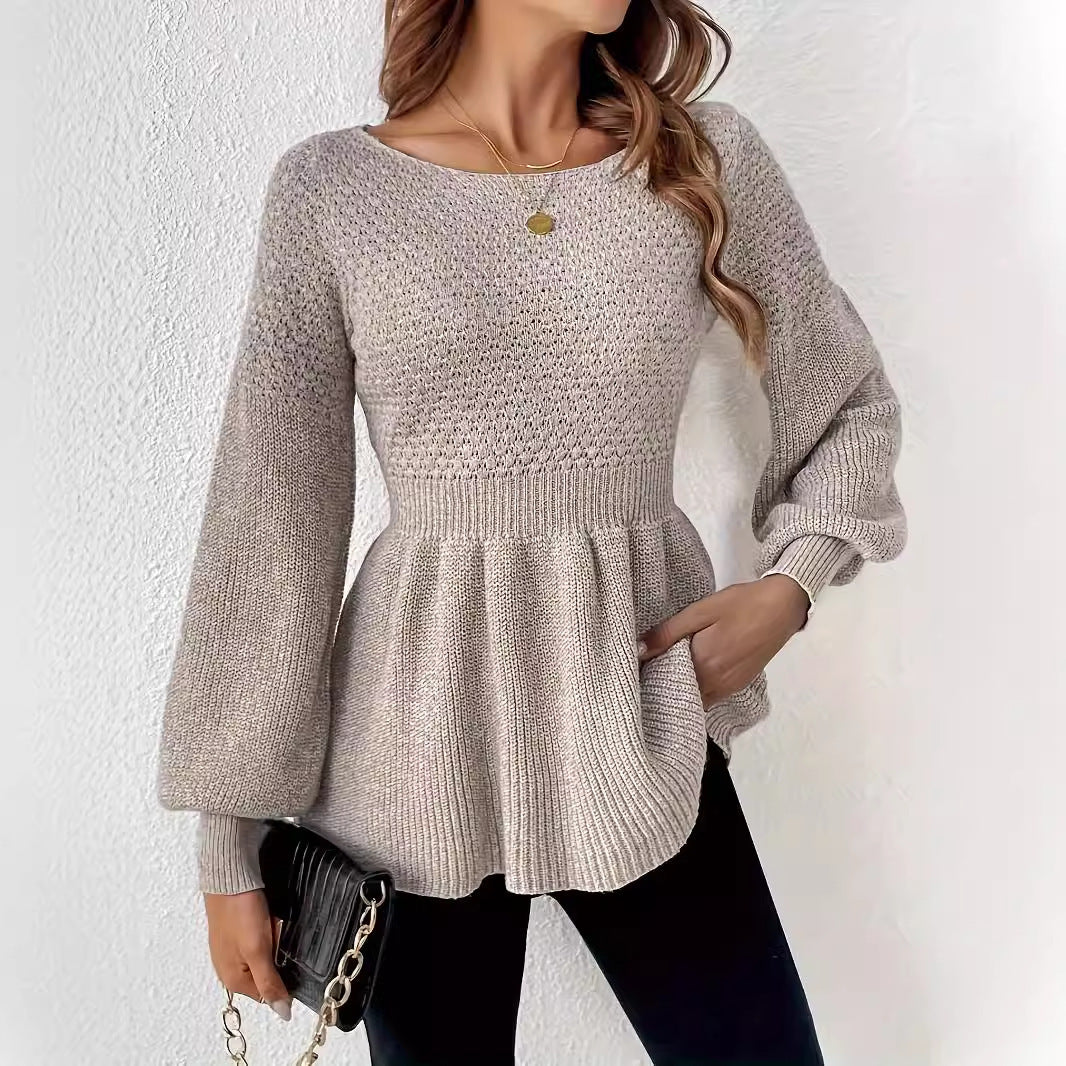 All-match Round Neck Pullover Knitted Sweater