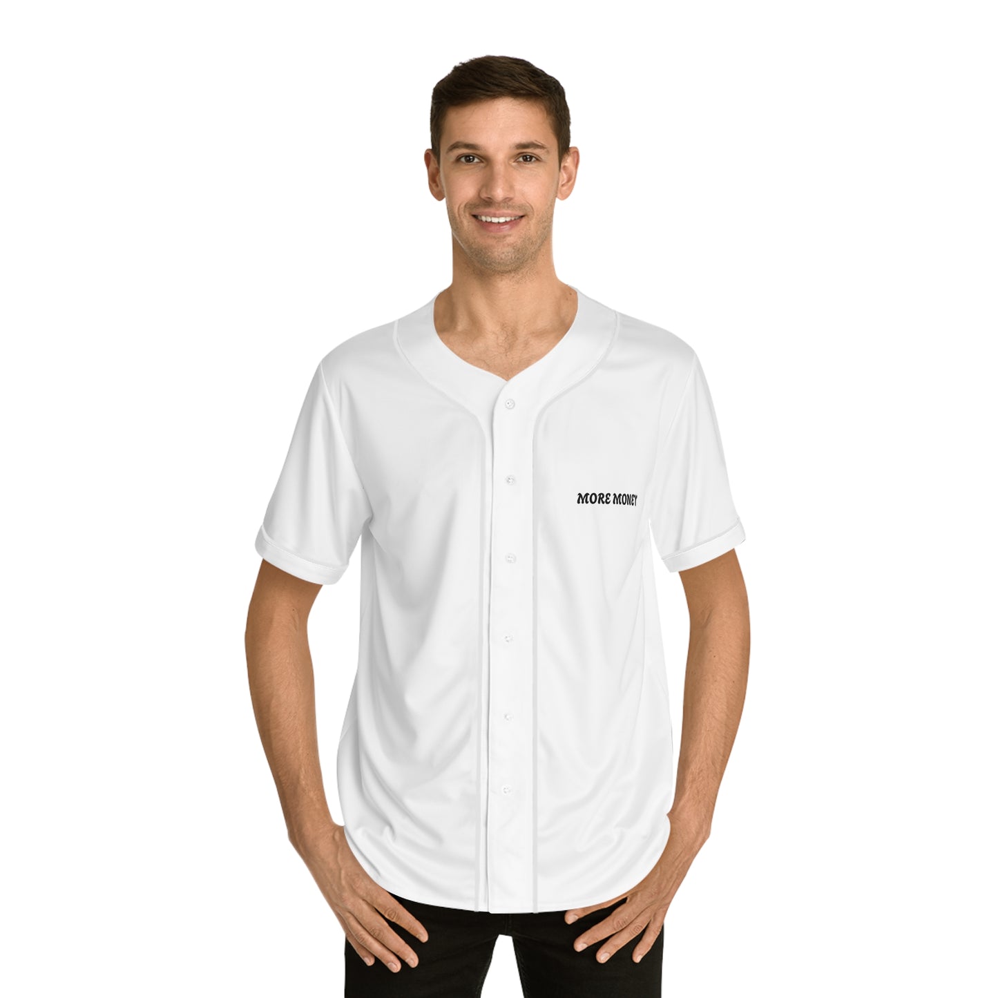 Men's Baseball Jersey - Casual Athletic Wear with 'More Money' Design