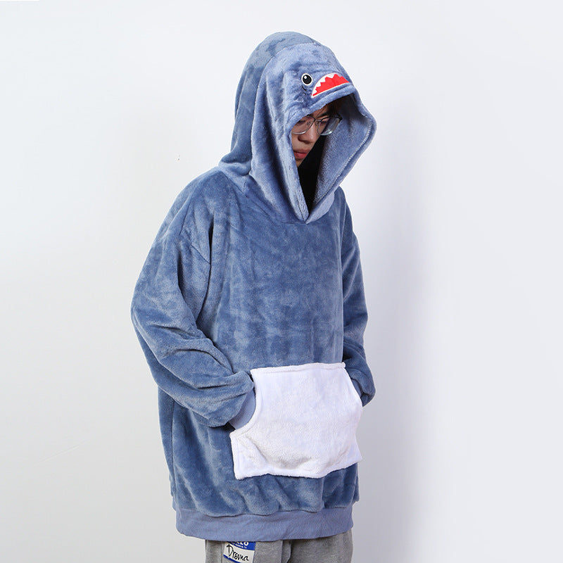 Pure Color Comfort Casual Hooded Outerwear Sweater