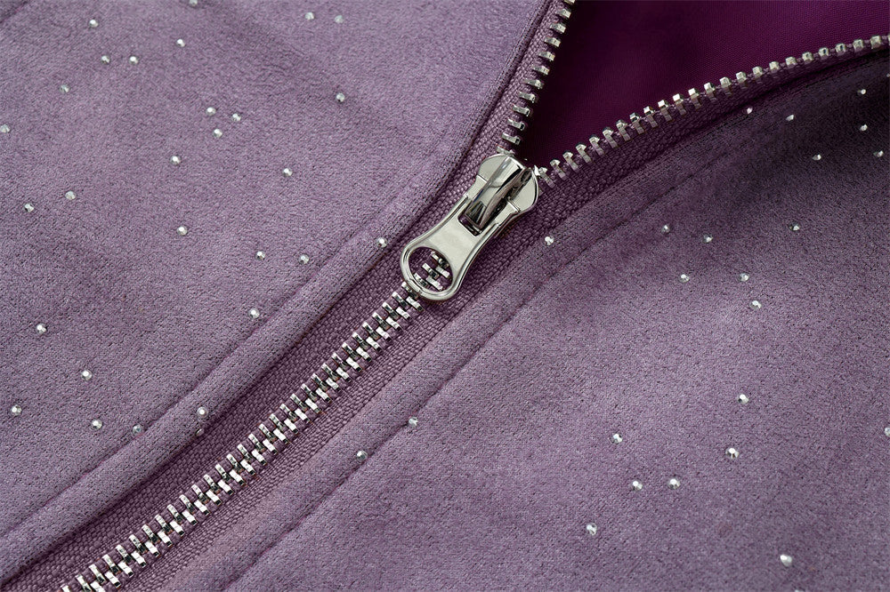 Split Stitching Hot Drilling Starry Workwear Jacket