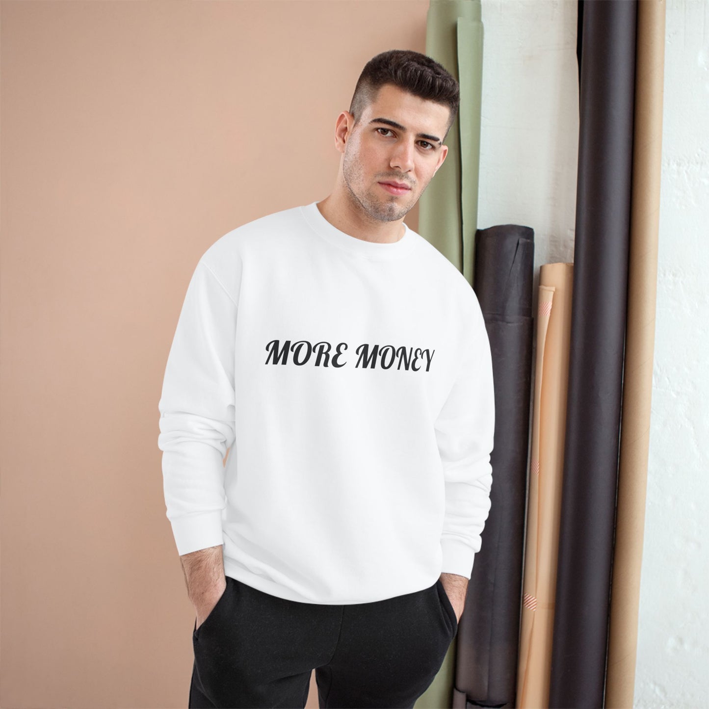 More Money Champion Sweatshirt | Floral Art Design | Streetwear Style