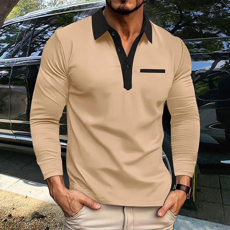 Stitching Long Sleeve Fashion Slim Fit