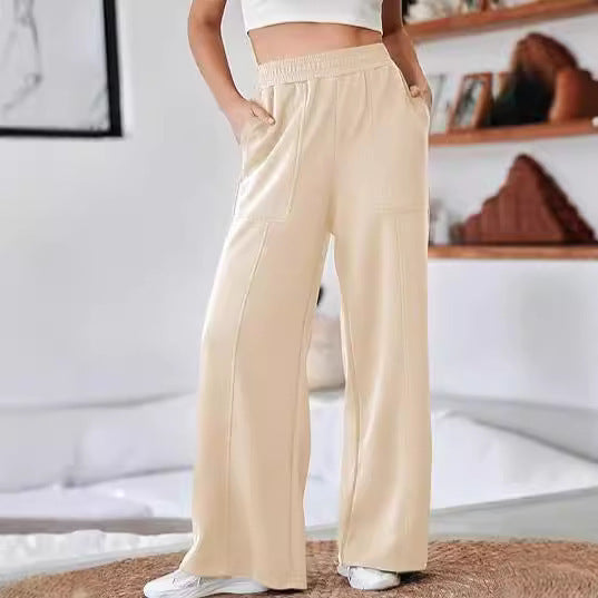 Women's High Waist Loose Wide Legs Trousers