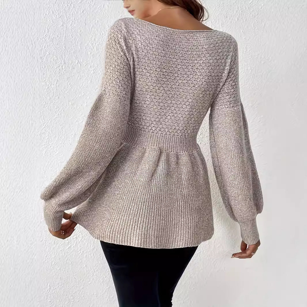All-match Round Neck Pullover Knitted Sweater