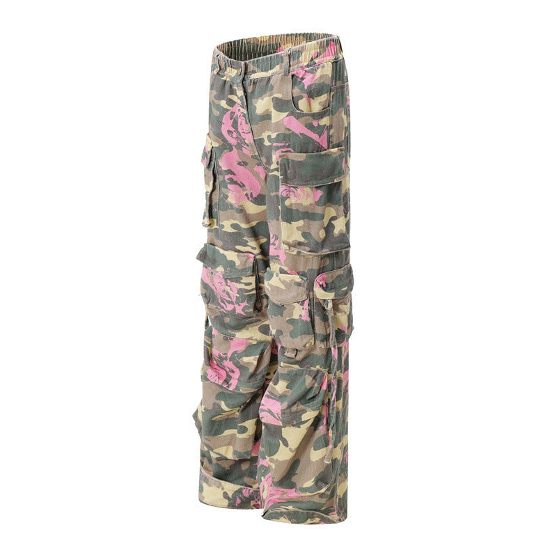 American Retro Multi-pocket Camouflage Cargo Pants
