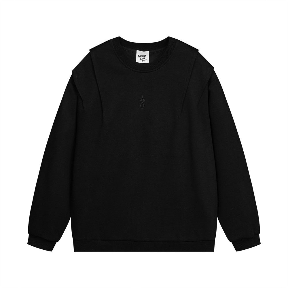 Fashion Solid Color Loose Sweater Men
