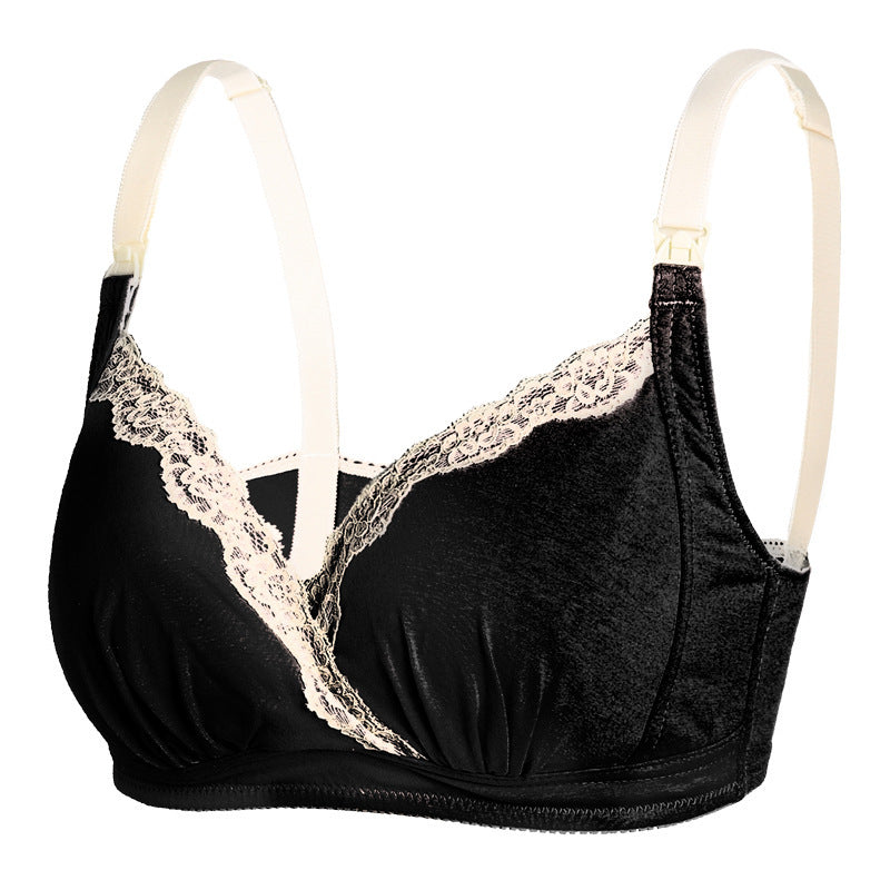 Adjustment Push Up Cotton Pregnant Women Front Buckle Large Size Nursing Bra