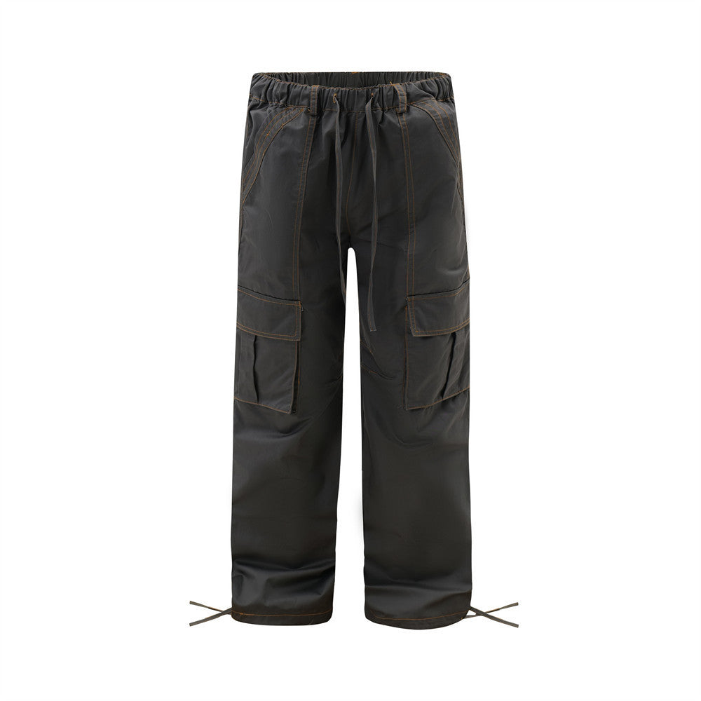 Men's Drawstring Sports Wide Legs Loose Trousers