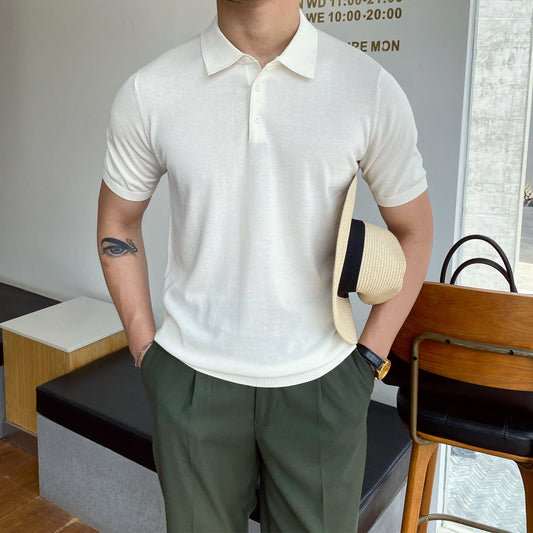 Casual Men's Lapel Thin Short Sleeved Shirt