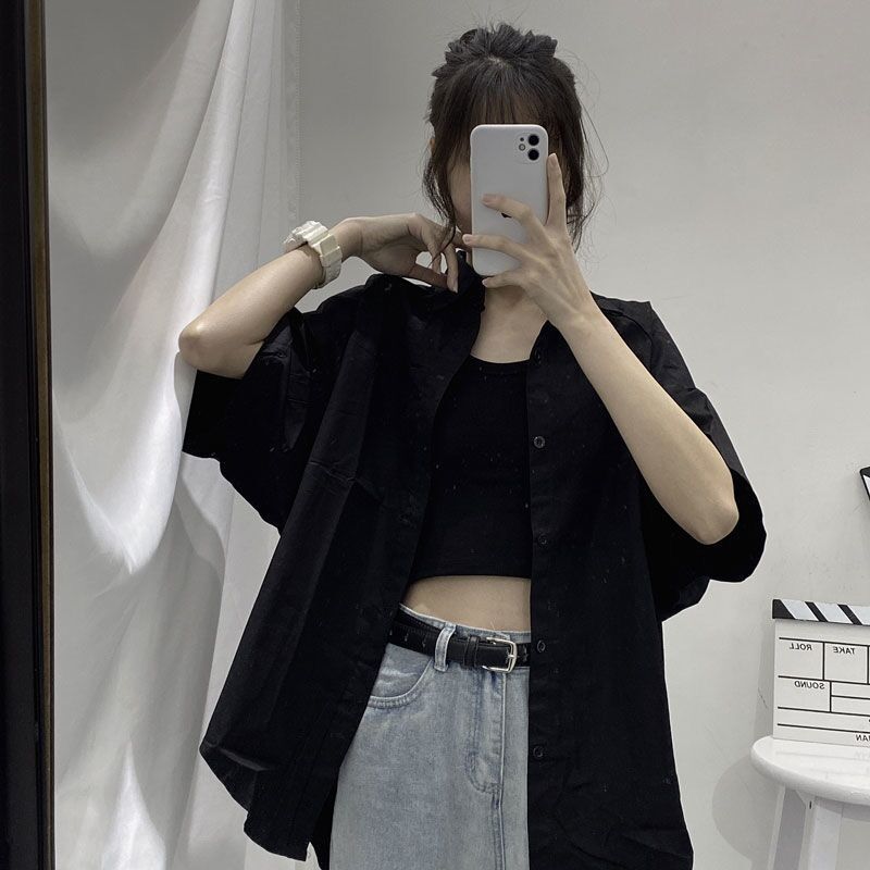 Fashionable Versatile Short Sleeve Shirt For Women