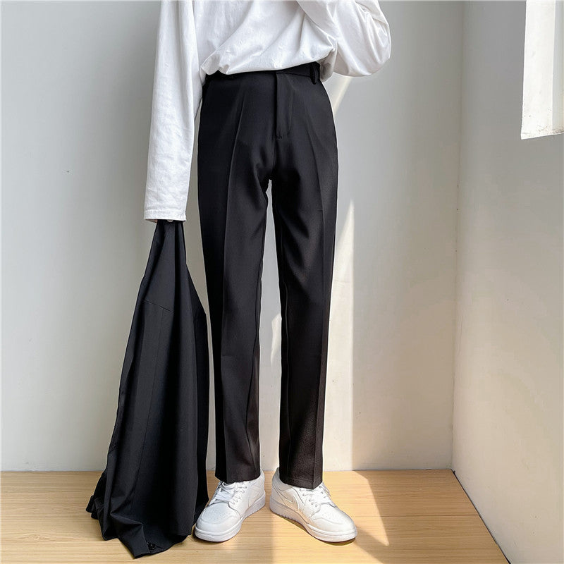 Men's Solid Color Straight Loose Casual Pants