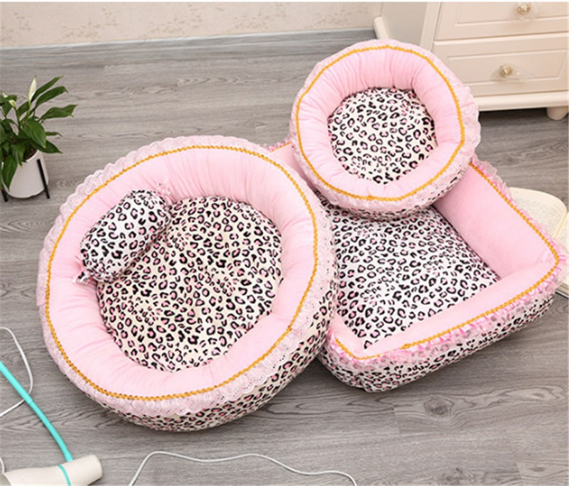 Princess Style Square Round Dog Cat House