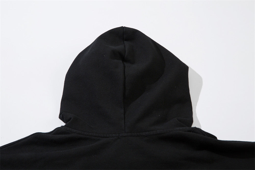 Distressed Dirty Inkjet Design Casual Punk Hooded Pullover Tops