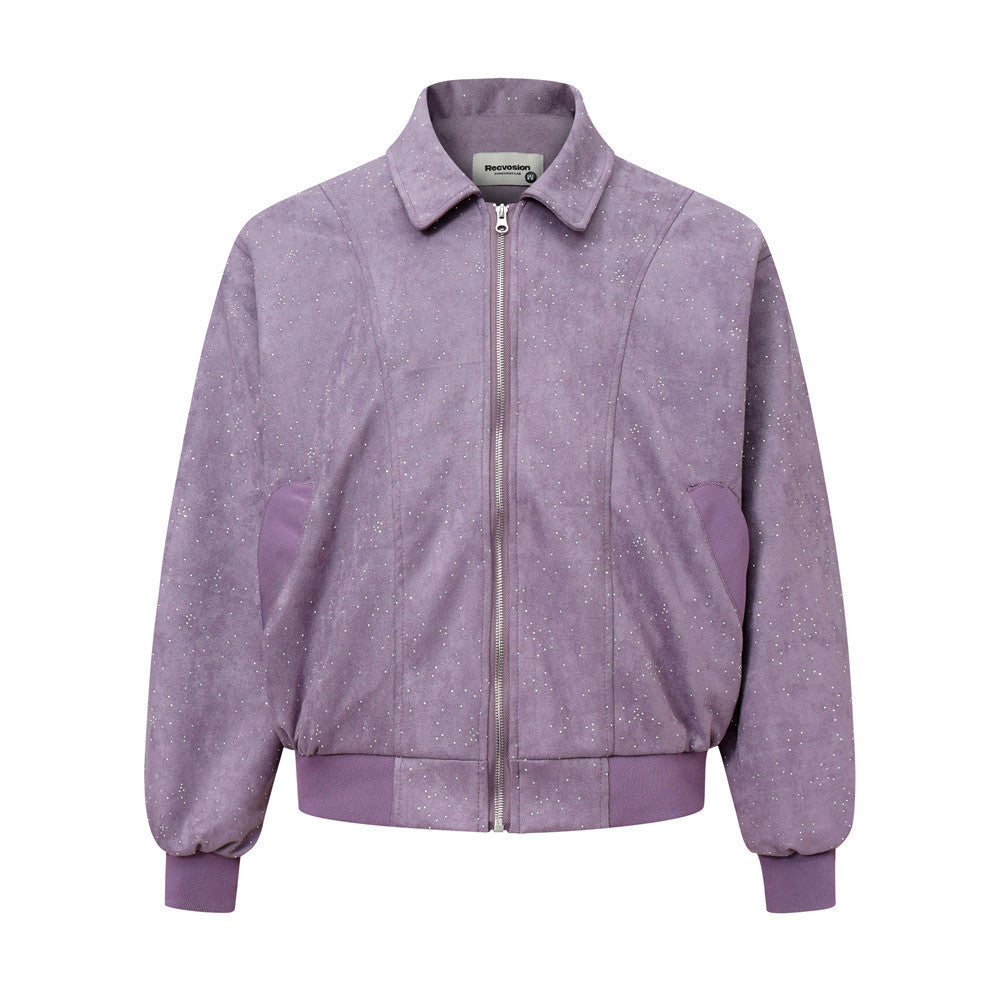 Split Stitching Hot Drilling Starry Workwear Jacket