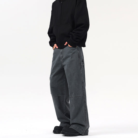 American Retro Washed High Street Hip Hop Overalls