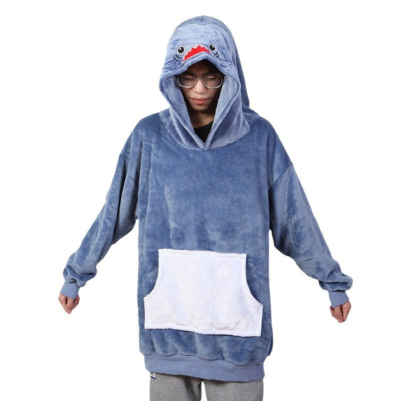 Pure Color Comfort Casual Hooded Outerwear Sweater