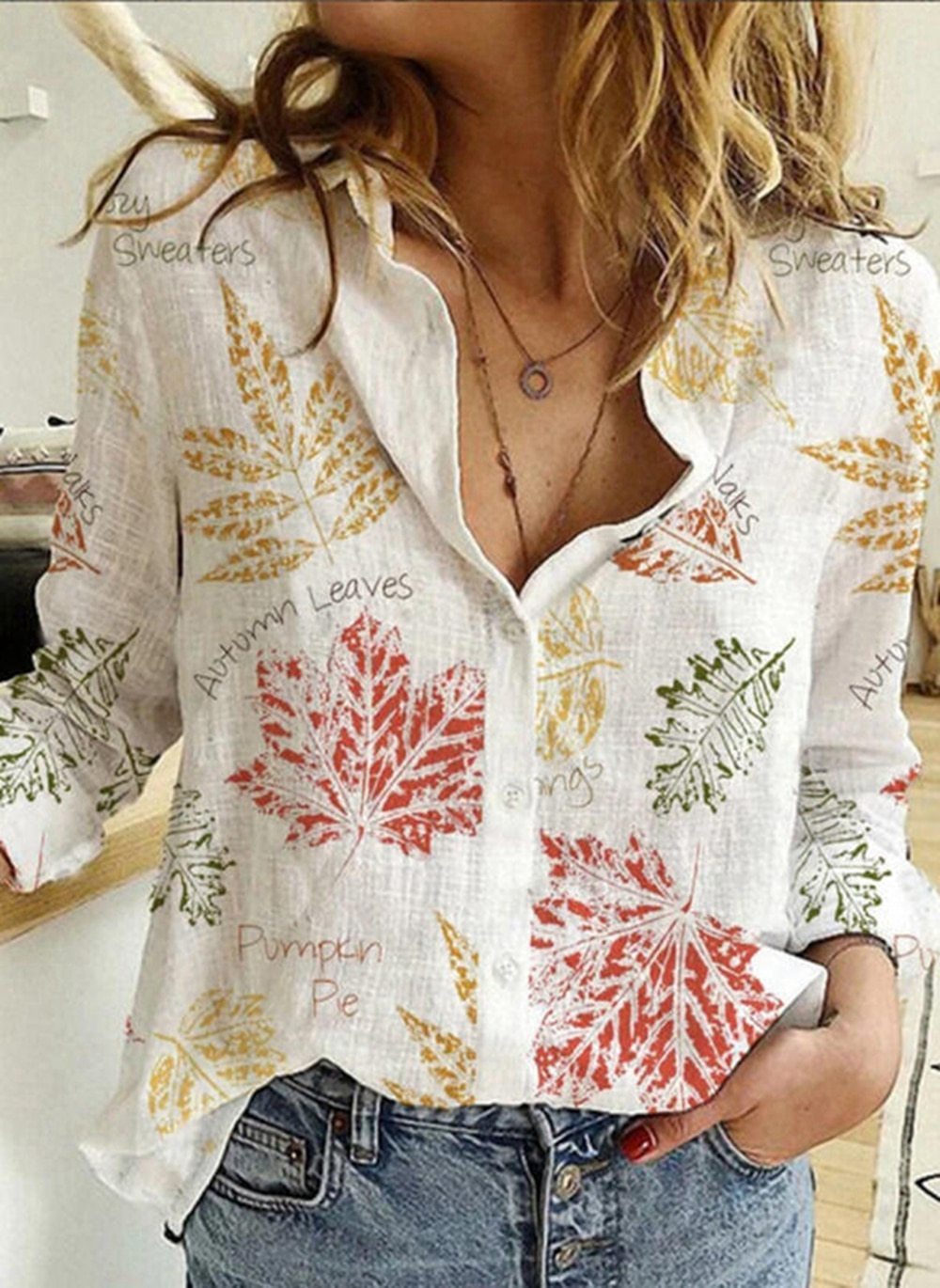 Women's Casual Digital Printing Large Upper Garment Shirt