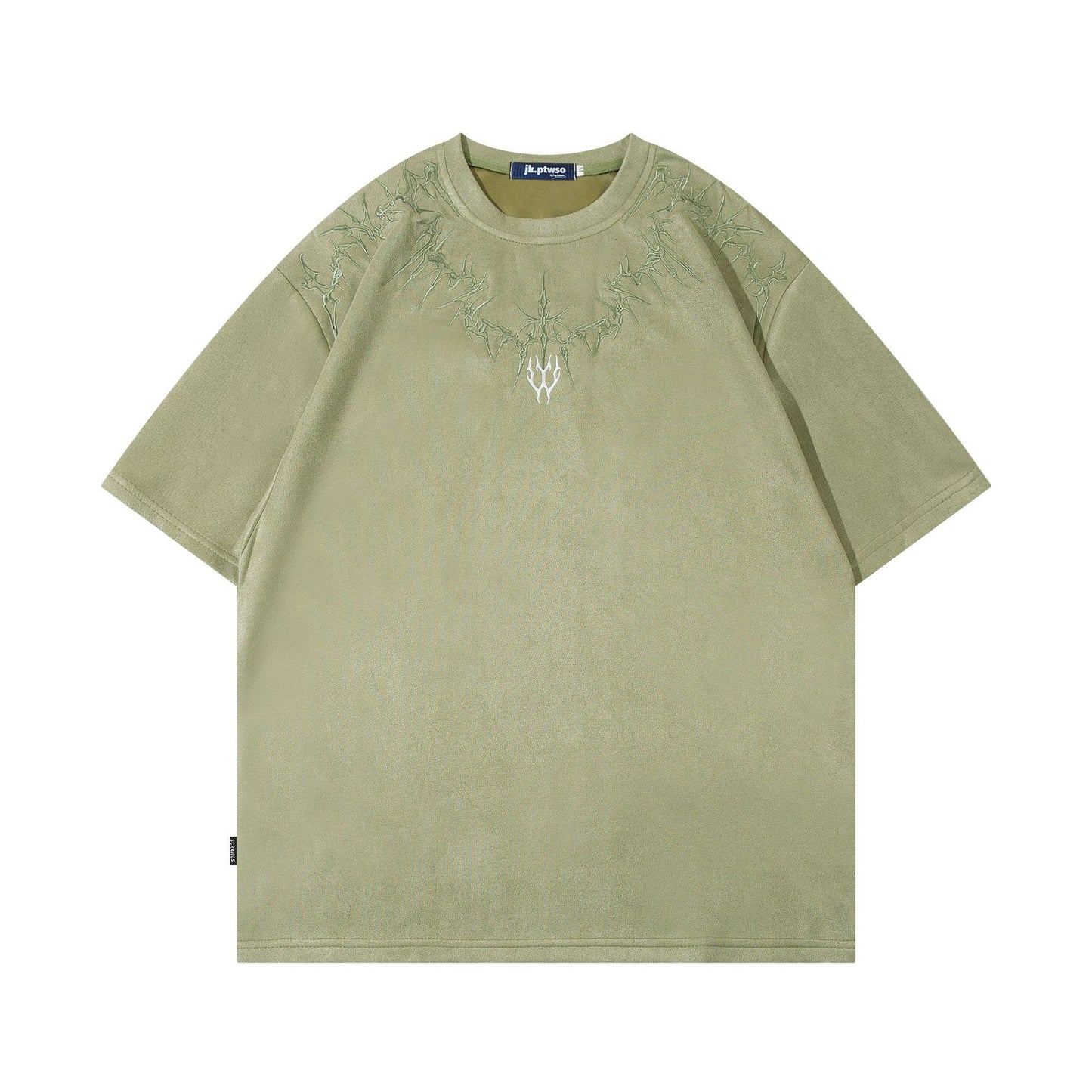 Summer New Dark Thorns Heavy Embroidered Short Sleeve