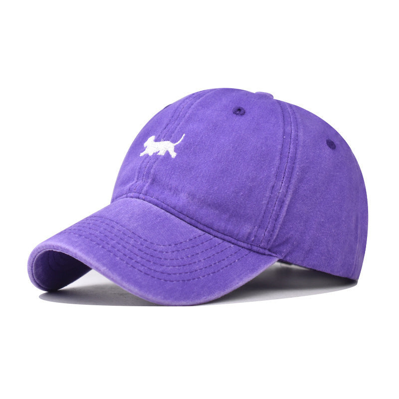 Washed-out Vintage Sun Hat Female Curved Brim Distressed