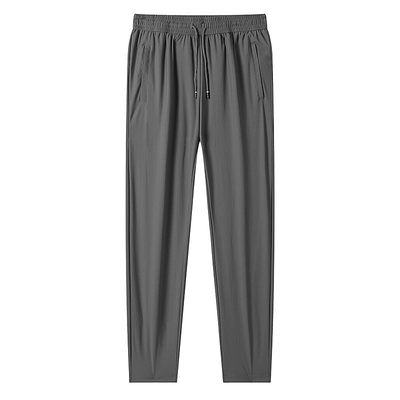 Summer Ice Silk Loose Elastic Sports Pants
