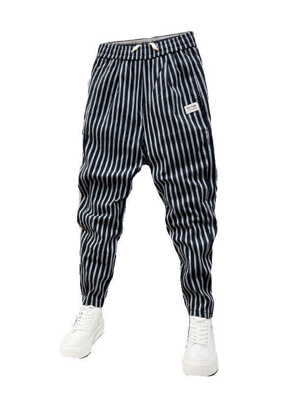 Men's Striped Pants Summer Thin Casual Slim Fit