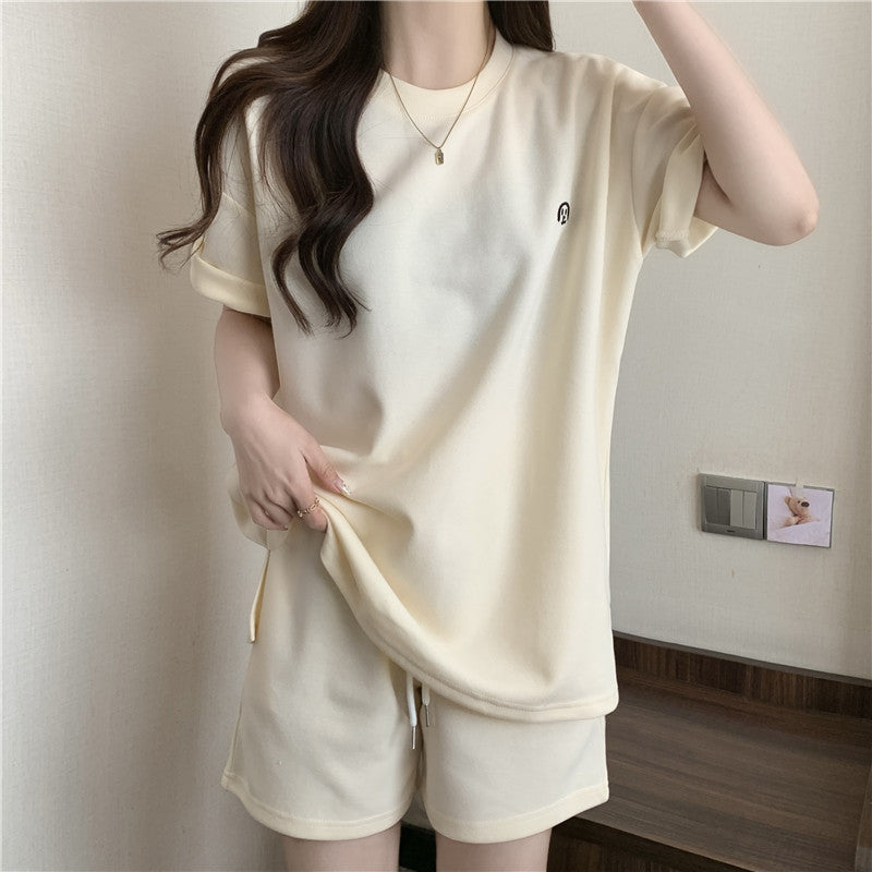 Women's A- Line Wide Leg Shorts Two-piece Suit