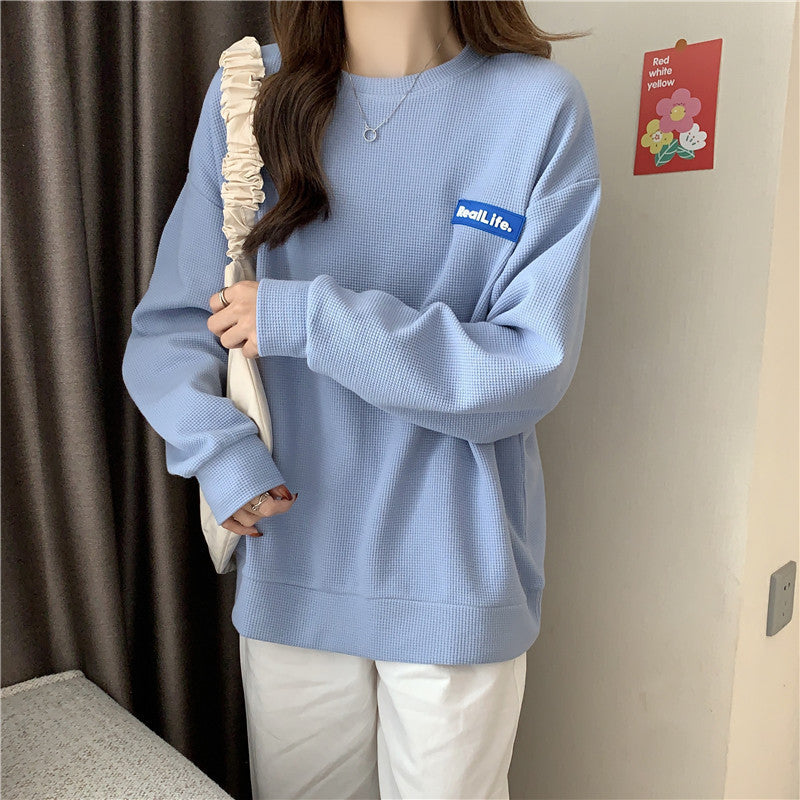 Slimming And Simple Wind Round-neck Non-hoodie Coat